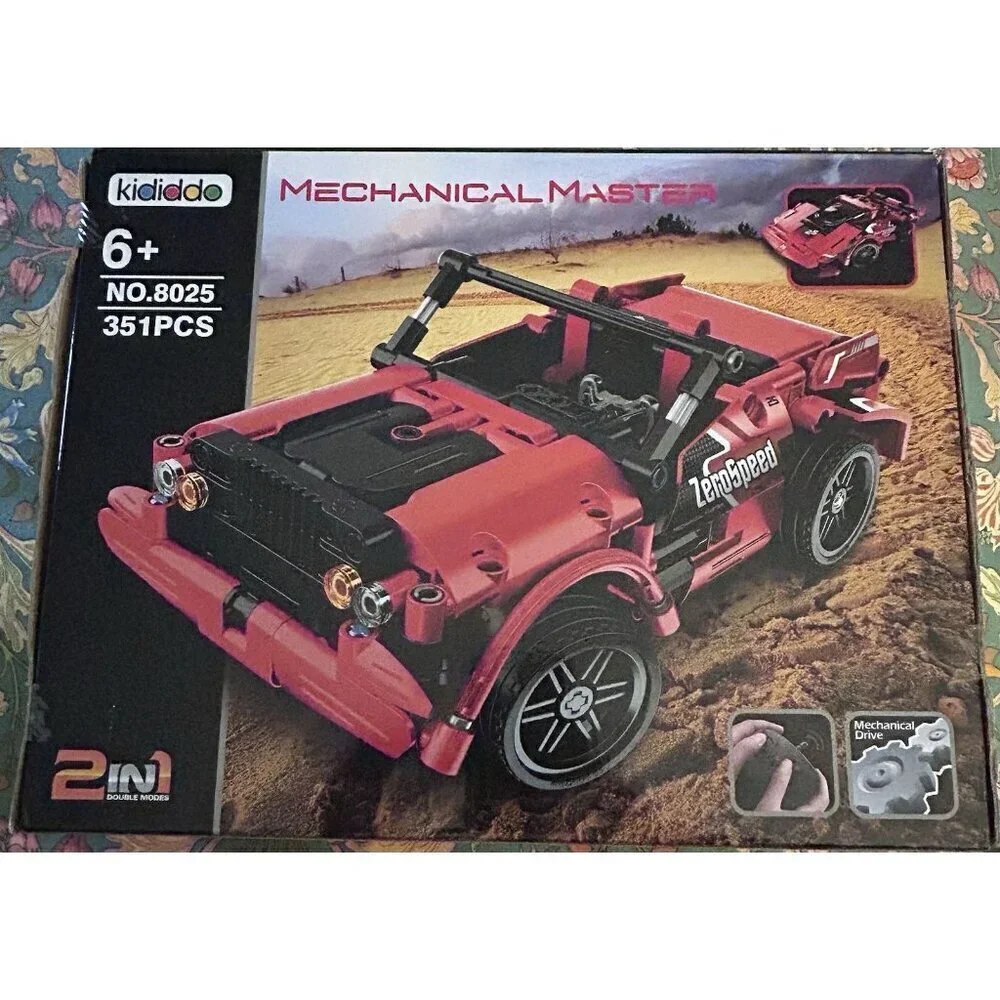 2 in 1 STEM Remote Control Race Car Building Blocks 351 Pcs Building Kit No 8205